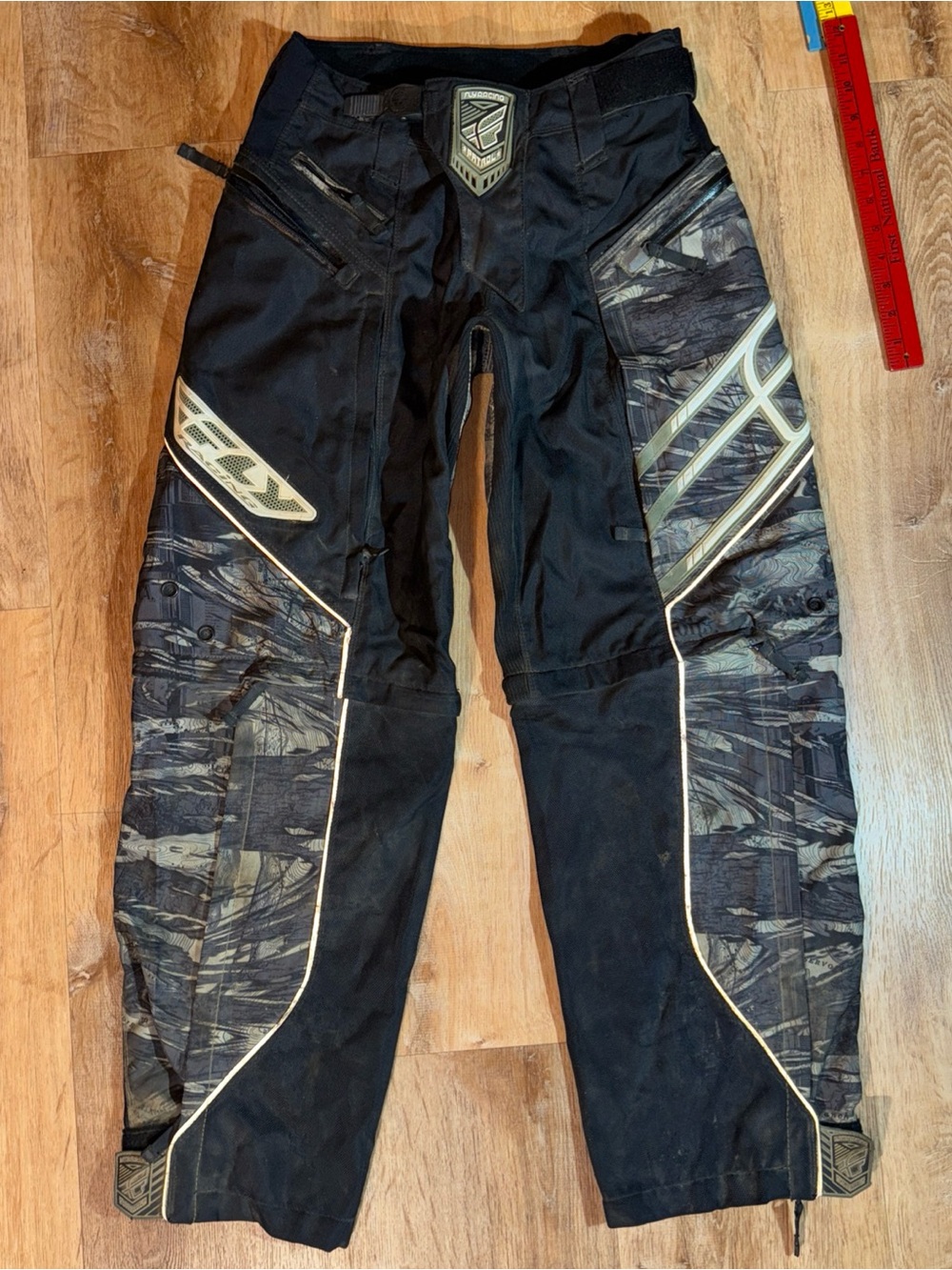 Fly Racing Patrol Camo Pants Convertable Shorts Zip Off Motocross sz 30 x 30 GUC